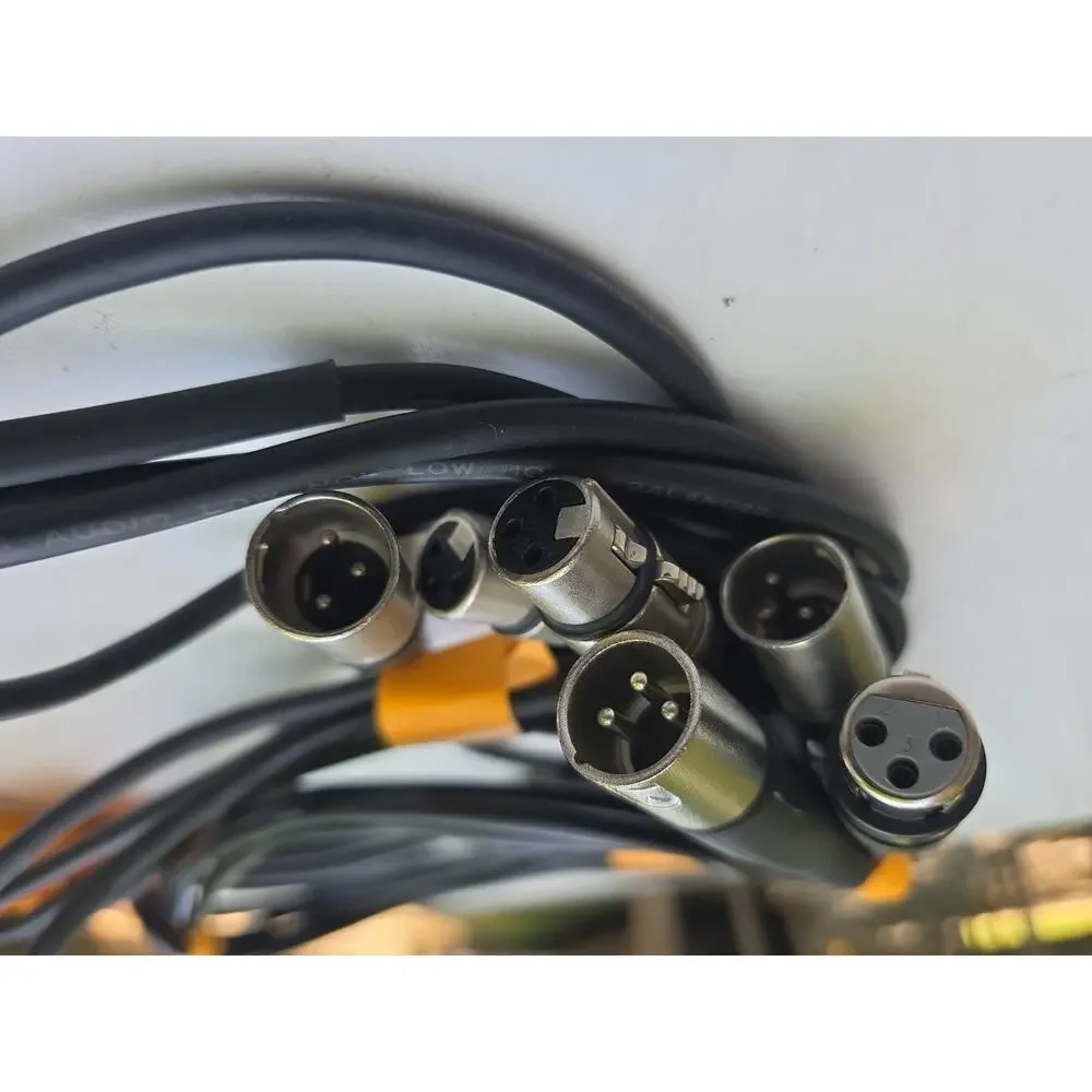 3 PACK 3-PIN XLR FEMALE to 1/4 MALE TS mono MIC MICROPHONE cable cord 15 ft foot
